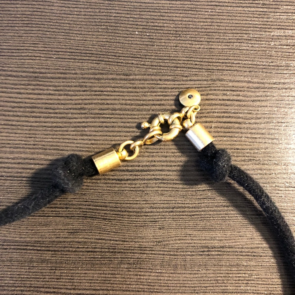 Madewell Gold and Navy Tassel Collar Necklace - Picture 5 of 5